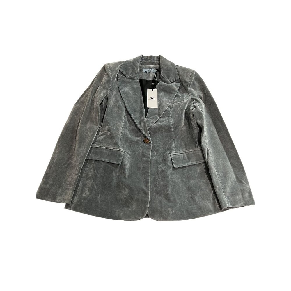 Shaft Blazer 1P in Denim Flock Stretch